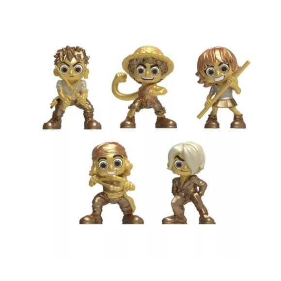 One Piece Treasure Chest Series 1 Gold Mini Figure Set 5pk Christmas Anime Gift - Picture 3 of 4